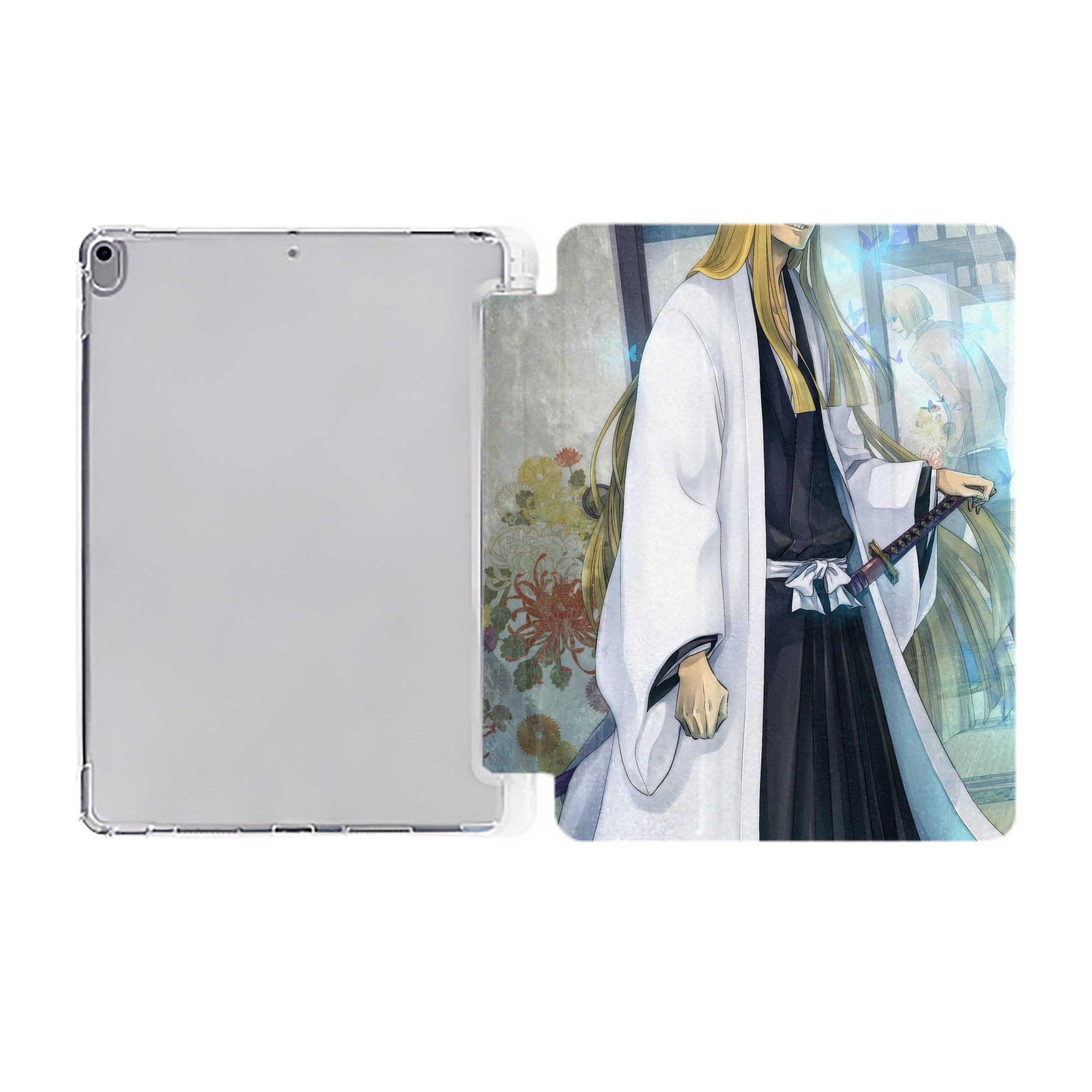 （画像用） ブリーチ BLEACH IPad ケース ペン収納付き 三つ折りスタンド PUレザー×シリコン 対応機種9.5/10.5/10.9インチ